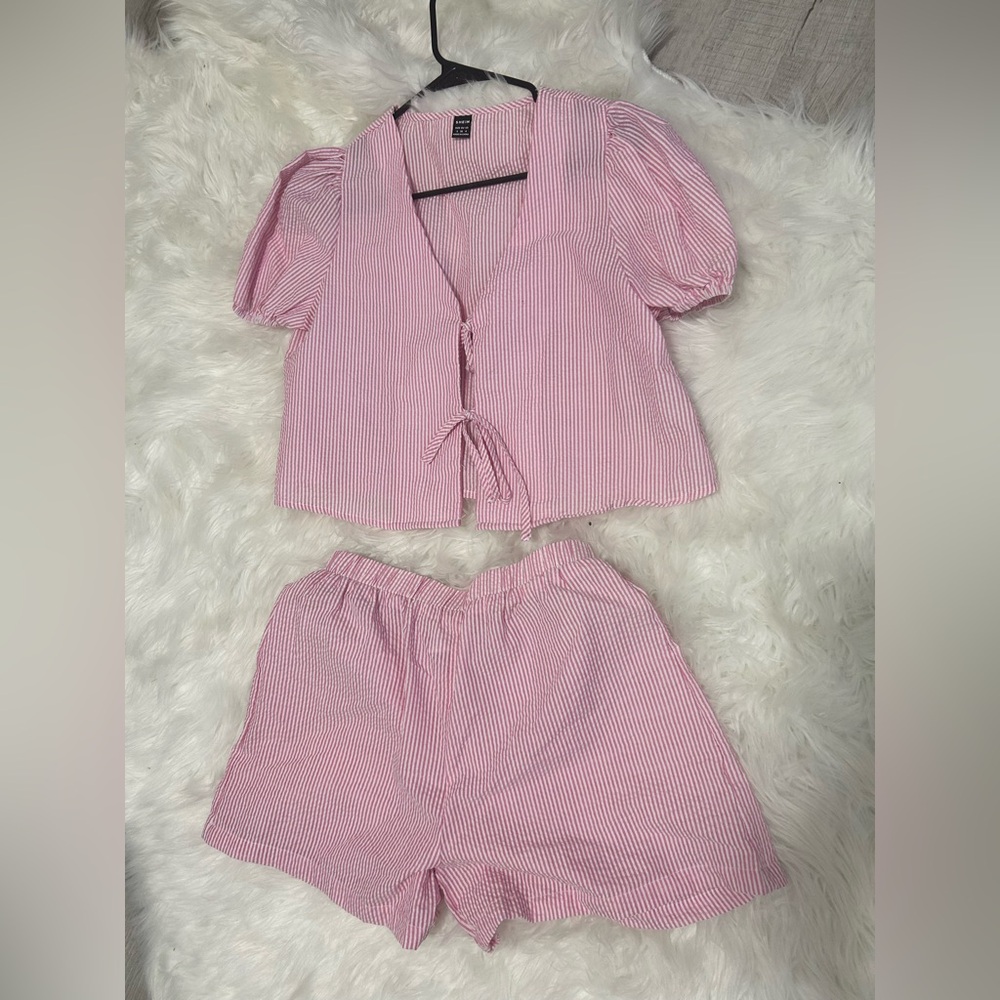 Seersucker pink fit